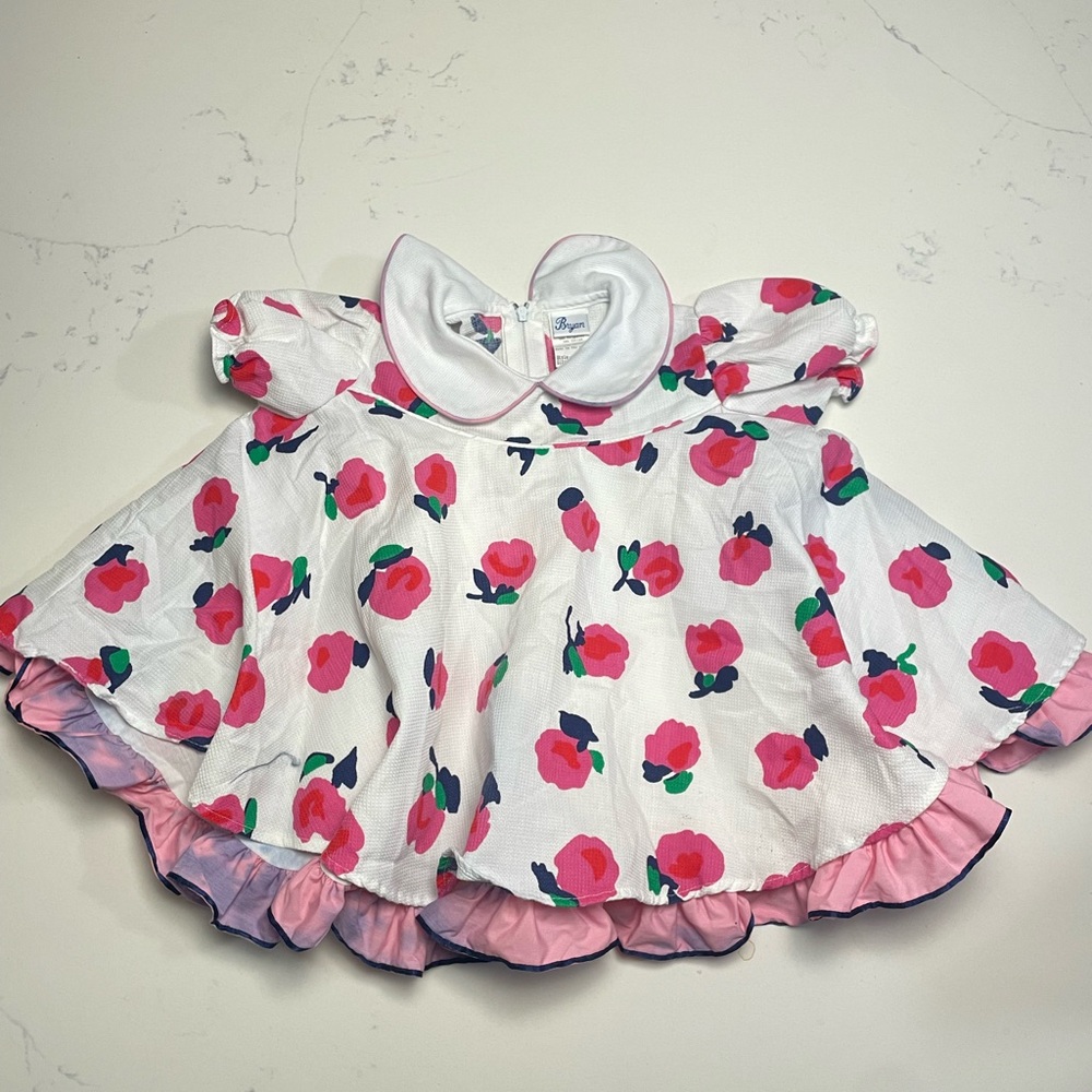 VTG Floral Baby Bryan Dress with Peter Pan Collar 18m